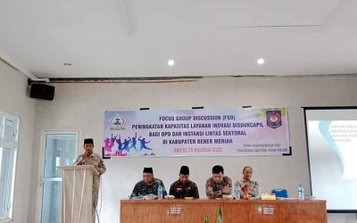 Disdukcapil Bener Meriah Gelar FGD Peningkatan Kapasitas Layanan Inovasi